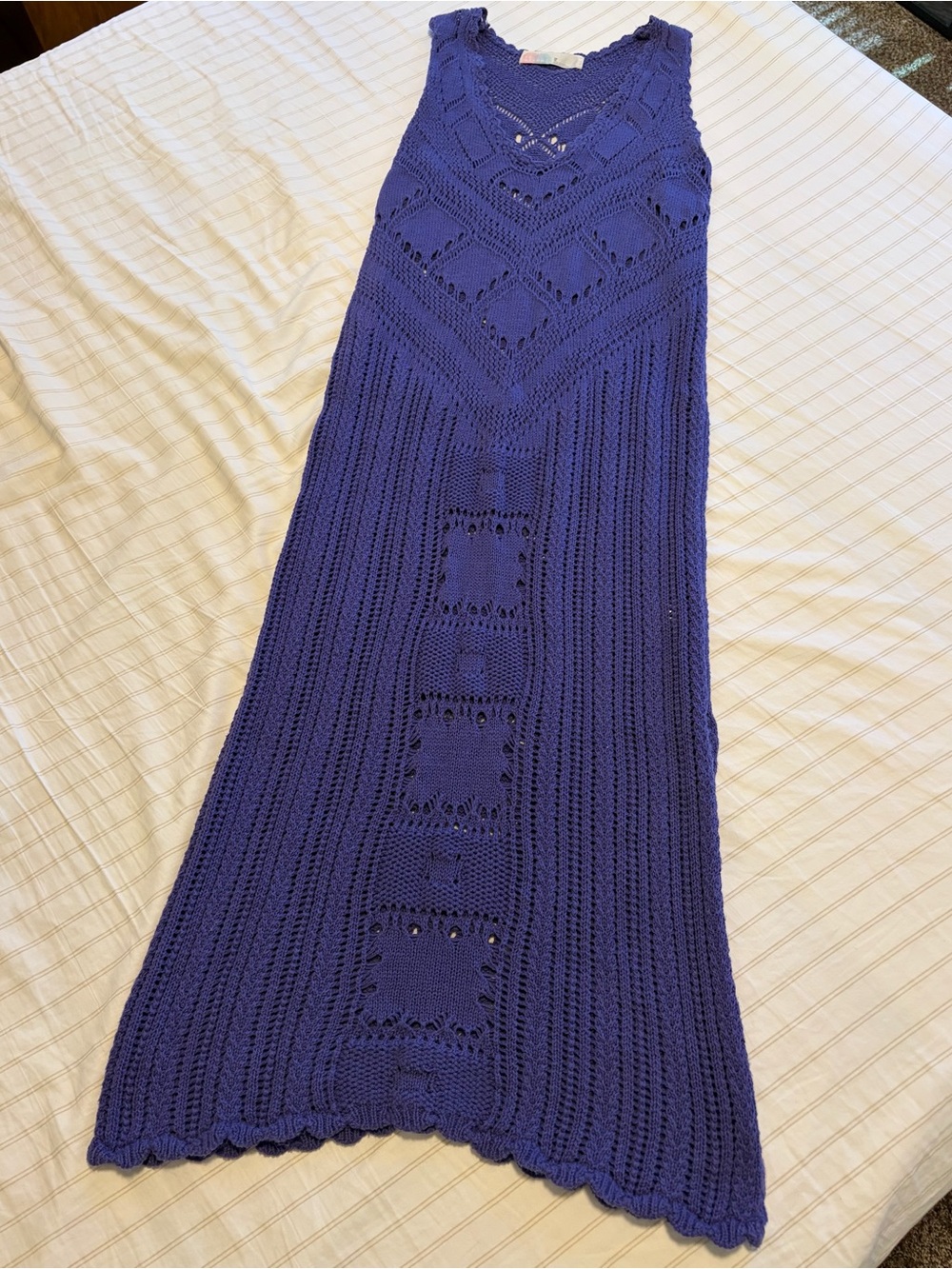 Free People Knit Purple Crochet Maxi Dress